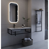 Sapho SKA konzole pod umyvadlo/desku 100x22x51cm, černá mat SKA810