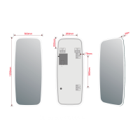 Sapho TONG zrcadlo s LED osvětlením 120x50cm TN5012