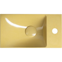 Sapho AGOS betonové umývátko 40x22cm, levé/pravé, žlutá pololesk AS40022