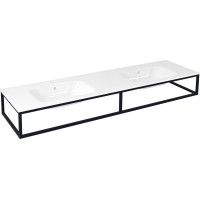 Sapho SKA konzole pod umyvadlo/desku 180x22x51cm, černá mat SKA880