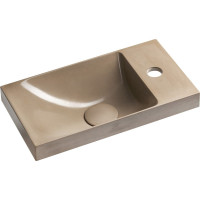 Sapho AGOS betonové umývátko 40x22cm, levé/pravé, písková pololesk AS40014