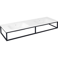 Sapho SKA konzole pod umyvadlo/desku 160x22x51cm, černá mat SKA860