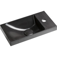 Sapho AGOS betonové umývátko 40x22cm, levé/pravé, antracit pololesk AS40016