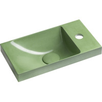 Sapho AGOS betonové umývátko 40x22cm, levé/pravé, zelená pololesk AS40023