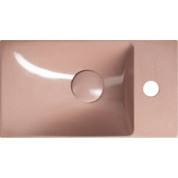 Sapho AGOS betonové umývátko 40x22cm, levé/pravé, růžová pololesk AS40021