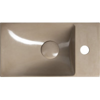 Sapho AGOS betonové umývátko 40x22cm, levé/pravé, písková pololesk AS40014