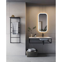 Sapho SKA konzole pod umyvadlo/desku 100x22x51cm, černá mat SKA810