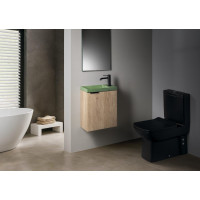 Sapho AGOS betonové umývátko 40x22cm, levé/pravé, zelená pololesk AS40023