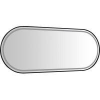 Sapho KAIRA oválné zrcadlo s LED osvětlením 120x50cm, černá mat KA500