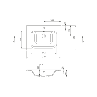 Sapho ARECA umyvadlo, litý mramor, 71x51, 5cm, bílá AC071