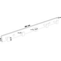 Stříbrný kovový věšák PSINO 43,5 cm