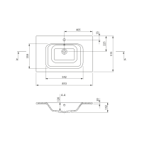 Sapho ARECA umyvadlo, litý mramor, 81x51, 5cm, bílá AC081