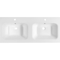 Sapho ARECA dvojumyvadlo, litý mramor, 121x51, 5cm, bílá AC121