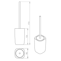 Gedy YLENIA WC štětka na postavení, růžová YL3310