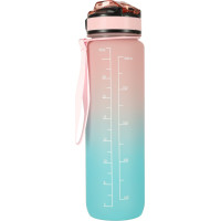 Láhev na vodu 1l - růžová/tyrkysová