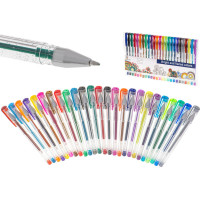 Barevná třpytivá gelová pera - sada 25 ks