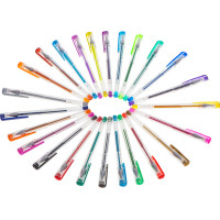 Barevná třpytivá gelová pera - sada 25 ks
