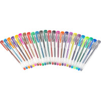 Barevná třpytivá gelová pera - sada 25 ks