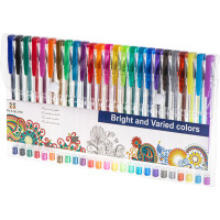 Barevná třpytivá gelová pera - sada 25 ks