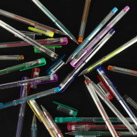 Barevná třpytivá gelová pera - sada 25 ks