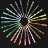 Barevná třpytivá gelová pera - sada 25 ks