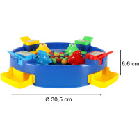 Arkádová hra Hladové žáby pro 4 hráče - modrá