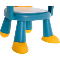 Dětská jídelní židlička Králíček - modrá/žlutá