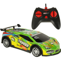 RC sportovní auto s LED světly - zelené