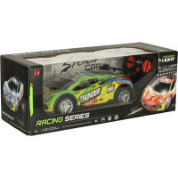 RC sportovní auto s LED světly - zelené