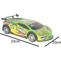RC sportovní auto s LED světly - zelené