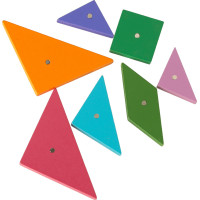 Dřevěný magnetický tangram