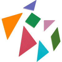 Dřevěný magnetický tangram