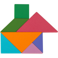Dřevěný magnetický tangram