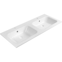 Sapho ARECA dvojumyvadlo, litý mramor, 121x51, 5cm, bílá AC121