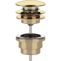 Sapho Umyvadlová výpust 5/4“, click-clack, velká zátka, 10-65mm, zlato CV100217