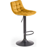 Barová židle DÁŠENKA - hořčicově žlutá - výškově nastavitelná
