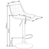 Barová židle DÁŠENKA - hořčicově žlutá - výškově nastavitelná