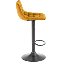 Barová židle DÁŠENKA - hořčicově žlutá - výškově nastavitelná