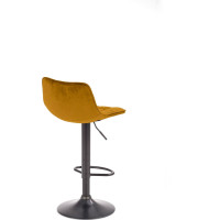 Barová židle DÁŠENKA - hořčicově žlutá - výškově nastavitelná
