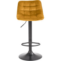 Barová židle DÁŠENKA - hořčicově žlutá - výškově nastavitelná