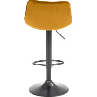 Barová židle DÁŠENKA - hořčicově žlutá - výškově nastavitelná