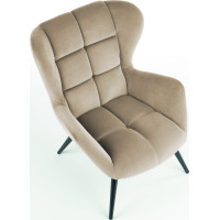 Křeslo ORION - čalouněné - béžové/černé