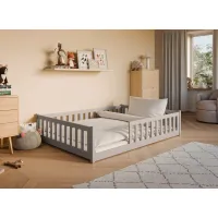 Dětská Montessori postel z masivu borovice BETTY - 200x120 cm - KAŠMÍROVÁ