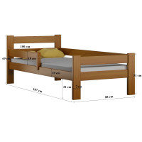 Dětská postel z masivu PAVLÍK MAX - 180x80 cm
