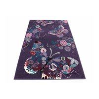 Dětský koberec Motýlci - fialový