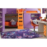 Dětský koberec Motýlci - fialový