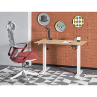 Psací stůl KEVIN s nastavitelnou výškou - dub artisan/černý