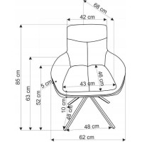 Jídelní otočné křesílko AIDEN - béžové