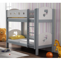 Dětská patrová postel z masivu MOLI (2) - 180x80 cm