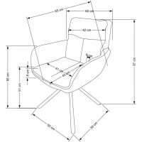 Jídelní otočné křesílko HAYES - olivově zelené